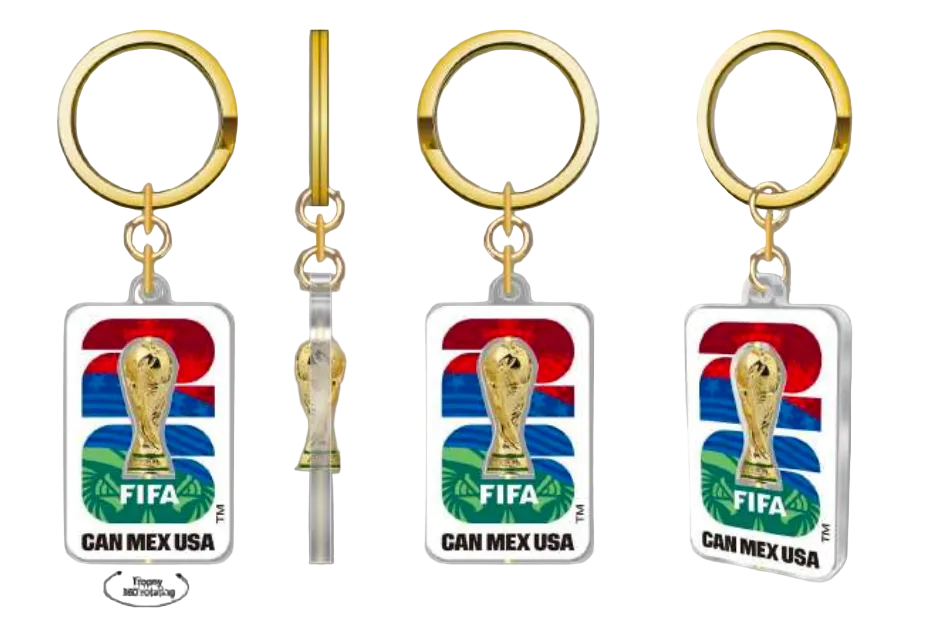 FIFA World Cup 2026™ Keychain 3D Rotating Host Country