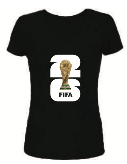 FIFA World Cup 2026™ V-Neck Baby Doll Black T-Shirt