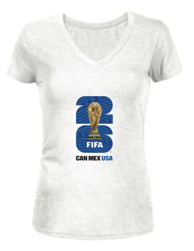 FIFA World Cup 2026™ V-Neck Baby Doll White T-Shirt