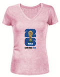 FIFA World Cup 2026™ V-Neck Baby Doll Pink T-Shirt