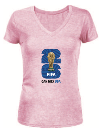 FIFA World Cup 2026™ V-Neck Baby Doll Pink T-Shirt