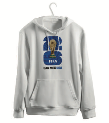 FIFA World Cup 2026™ Hoodie White with Blue Logo