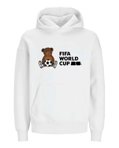 FIFA World Cup 2026™ Hoodie White with Bear Football Logo