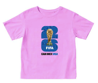 FIFA World Cup 2026™ Youth Pink T-shirt with Blue Logo