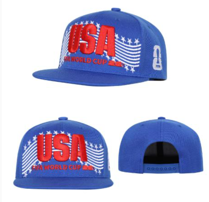 FIFA World Cup USA Blue Flatbrim Snapback Hat
