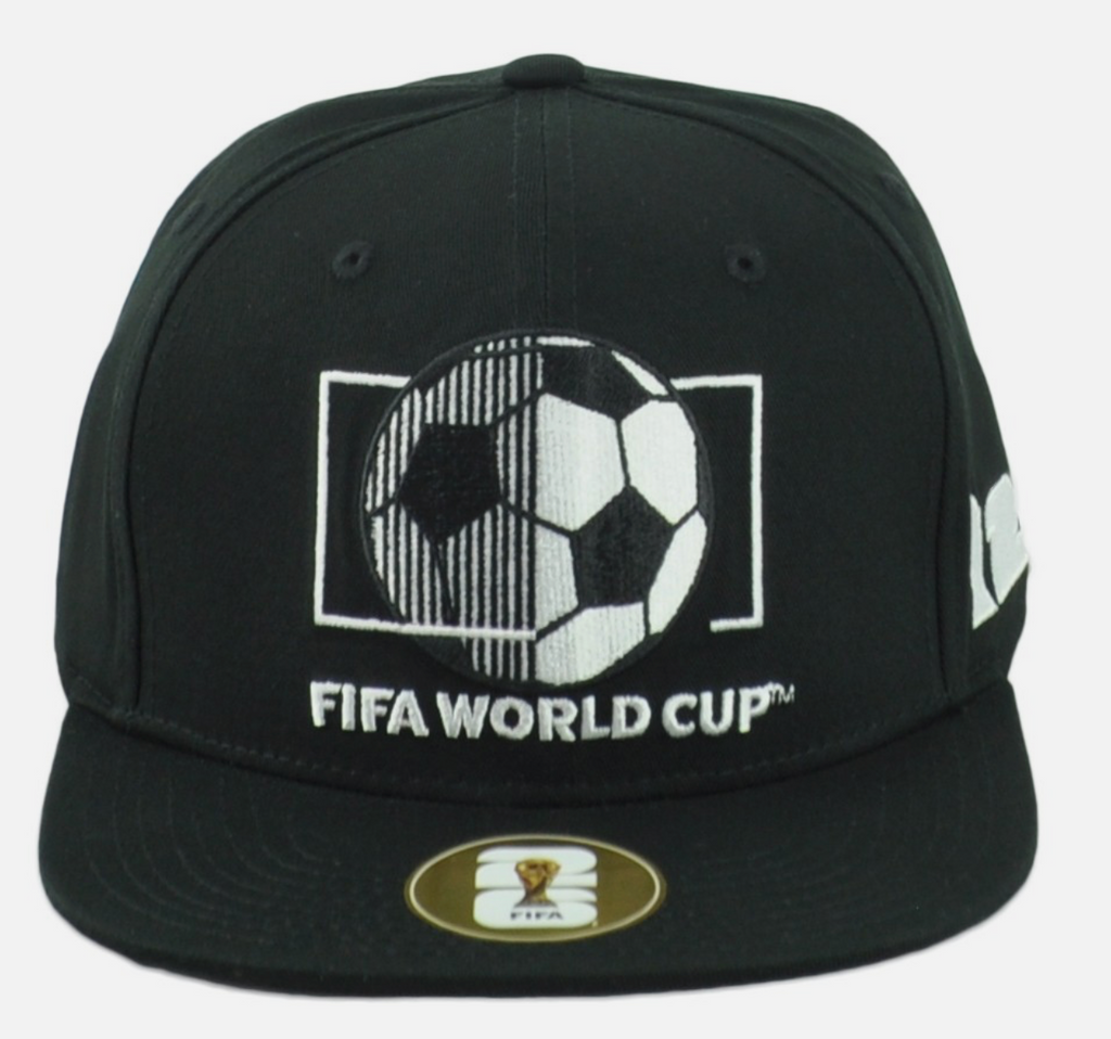 FIFA World Cup Soccer Football Black Snapback Flat Bill Hat