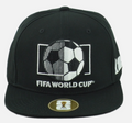FIFA World Cup Soccer Football Black Snapback Flat Bill Hat