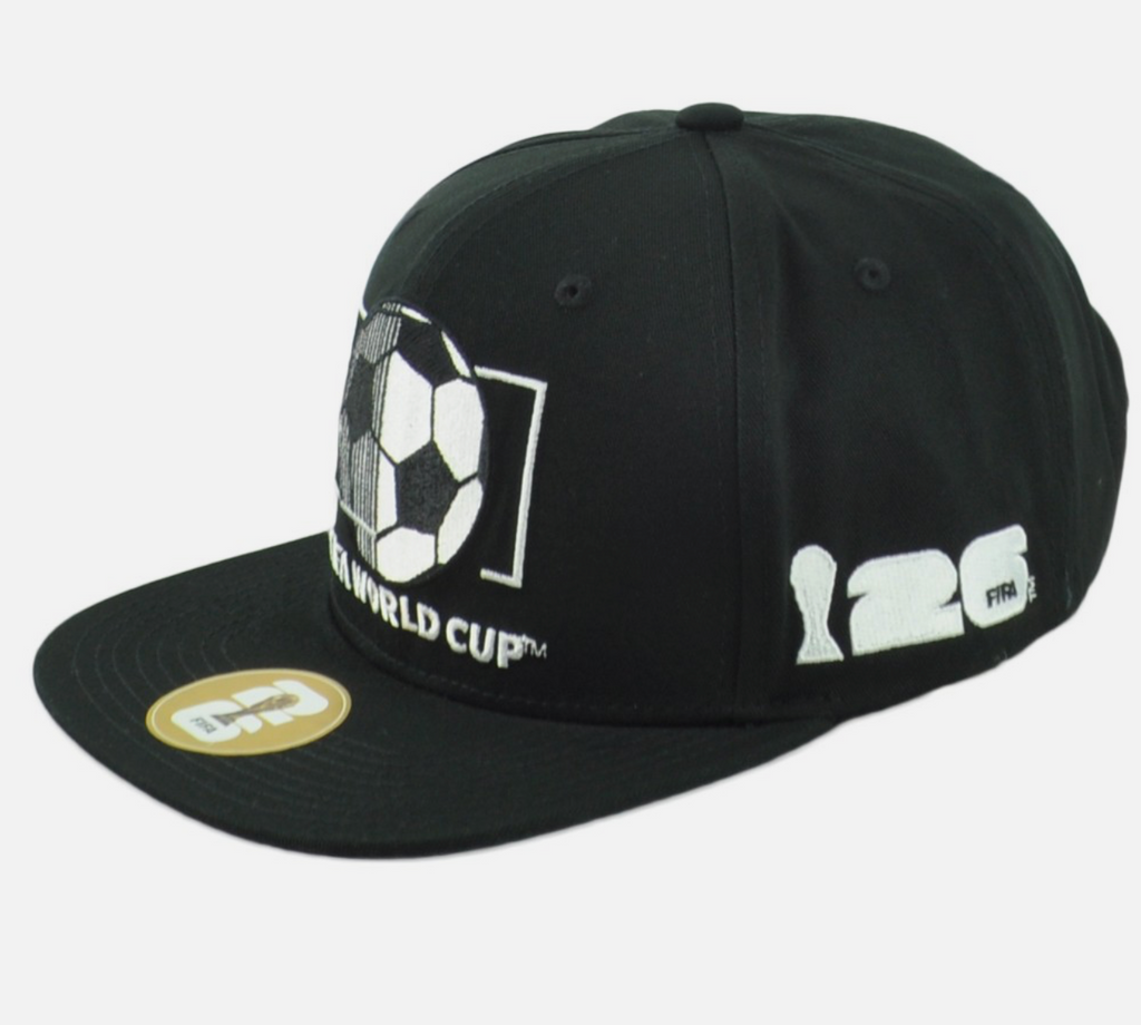 FIFA World Cup Soccer Football Black Snapback Flat Bill Hat